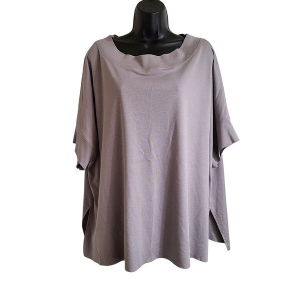 Planet by Lauren G Womens Gray Beige Lagenlook One Size